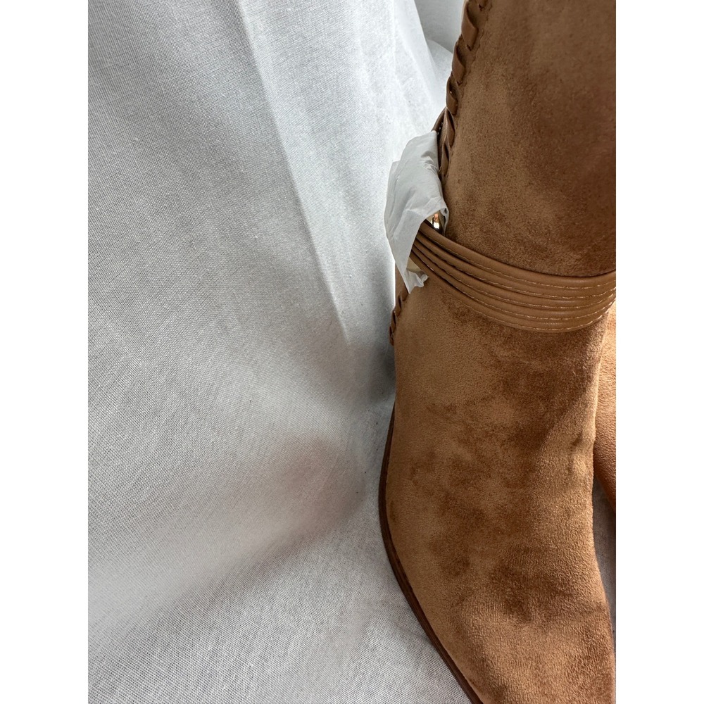 Universal Thread Womens Cognac Brown Faux Suede Tall Western Boots Size 7.5 NEW - Picture 6 of 6